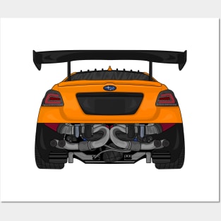 WRX REAR ORANGE Posters and Art